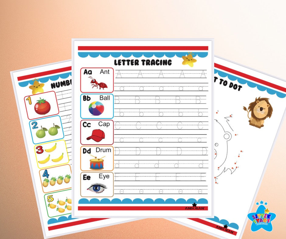 ABCs, 123s, and Tracing Fun! Printable Worksheets for Your Little Star ...